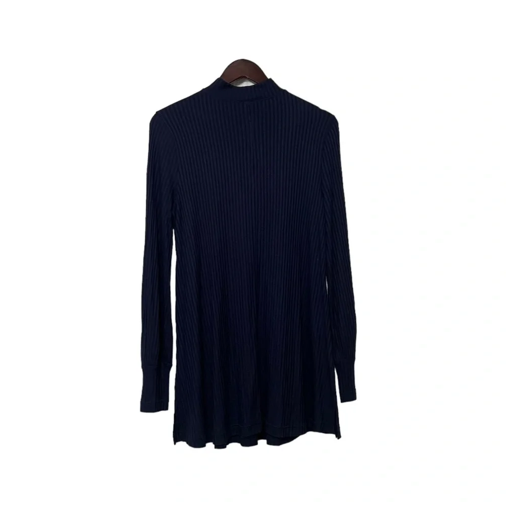 FREE PEOPLE Navy Choker Knit Ribbed Dress